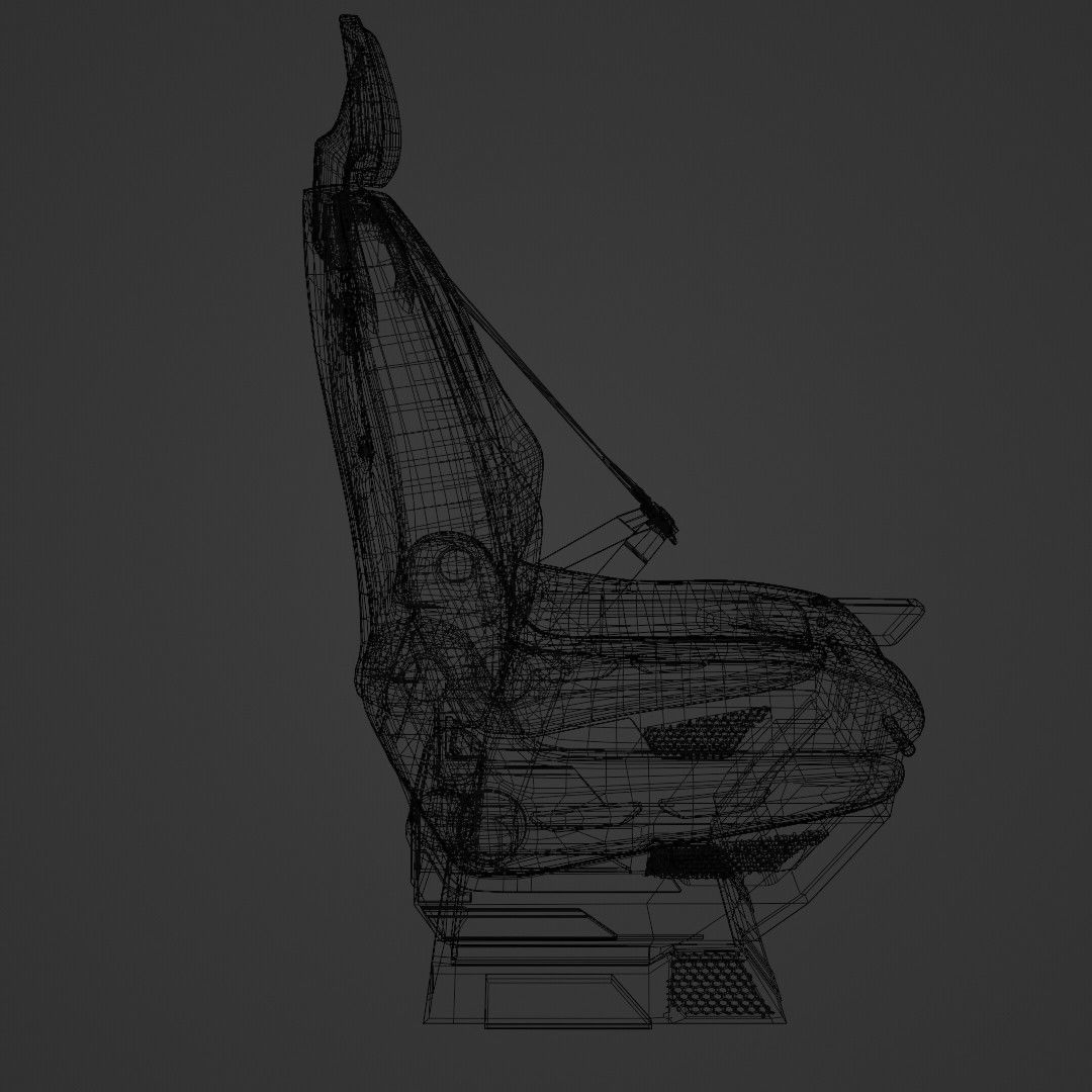 sci-fi seat Free low-poly 3D model_3