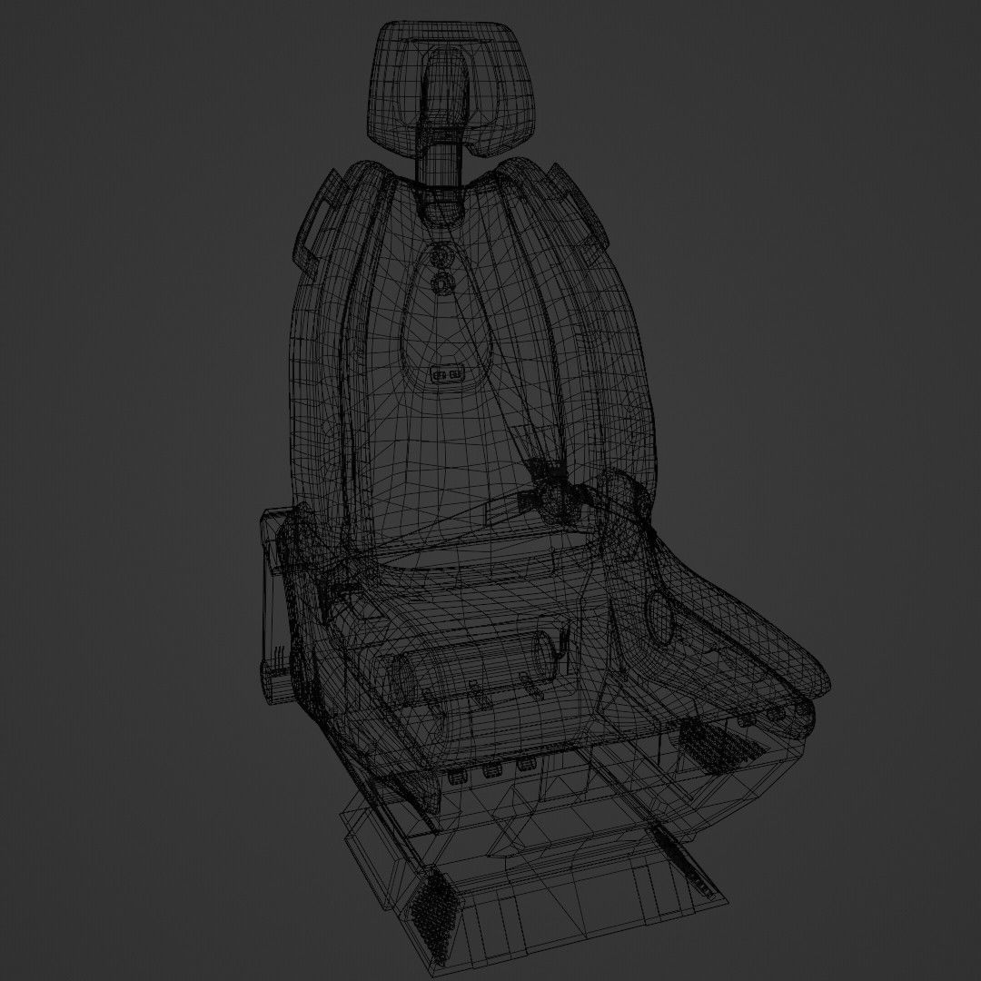 sci-fi seat Free low-poly 3D model_4