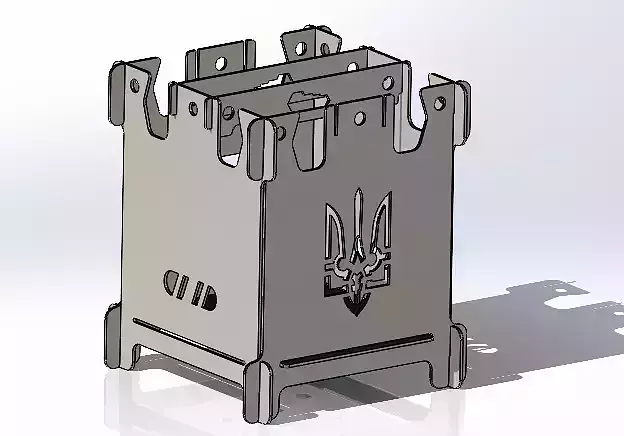 Wood chip tourist oven 3D model