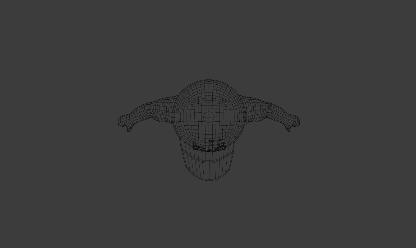 Beach Set 2 Beach Game Collection Stickmen LifeGuard and Prop Low-poly 3D model_31