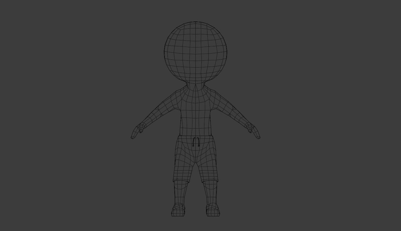 Beach Set 2 Beach Game Collection Stickmen LifeGuard and Prop Low-poly 3D model_38