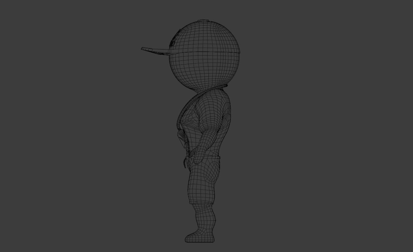 Beach Set 2 Beach Game Collection Stickmen LifeGuard and Prop Low-poly 3D model_33