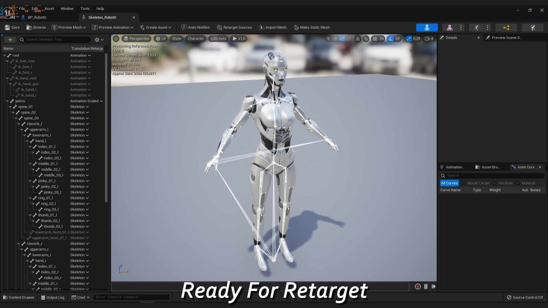 Robot Girl Low-poly 3D model_8