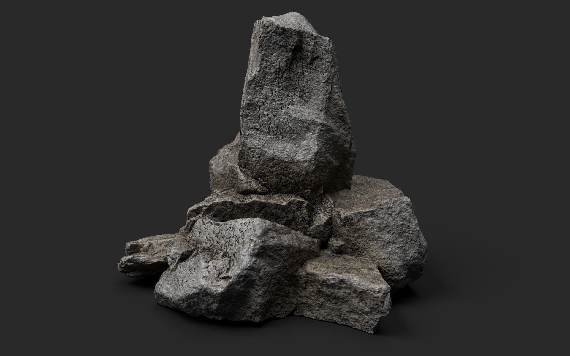 Rock 22-7 Low-poly 3D model_1