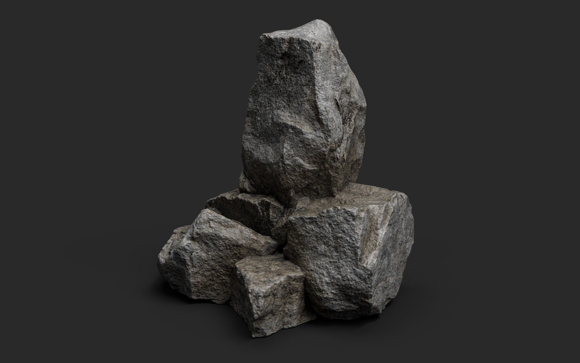 Rock 22-7 Low-poly 3D model_2