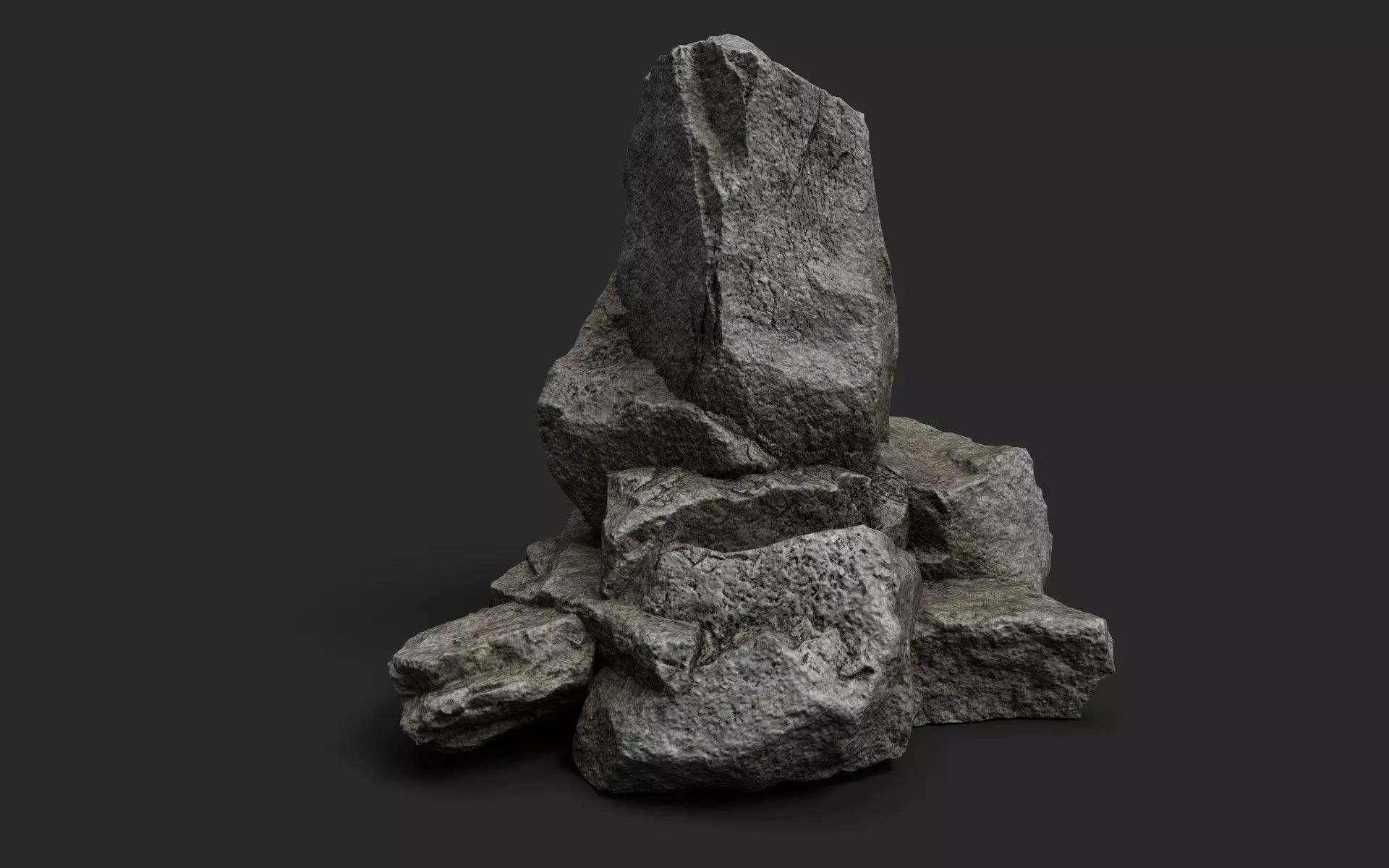 Rock 22-7 Low-poly 3D model_0
