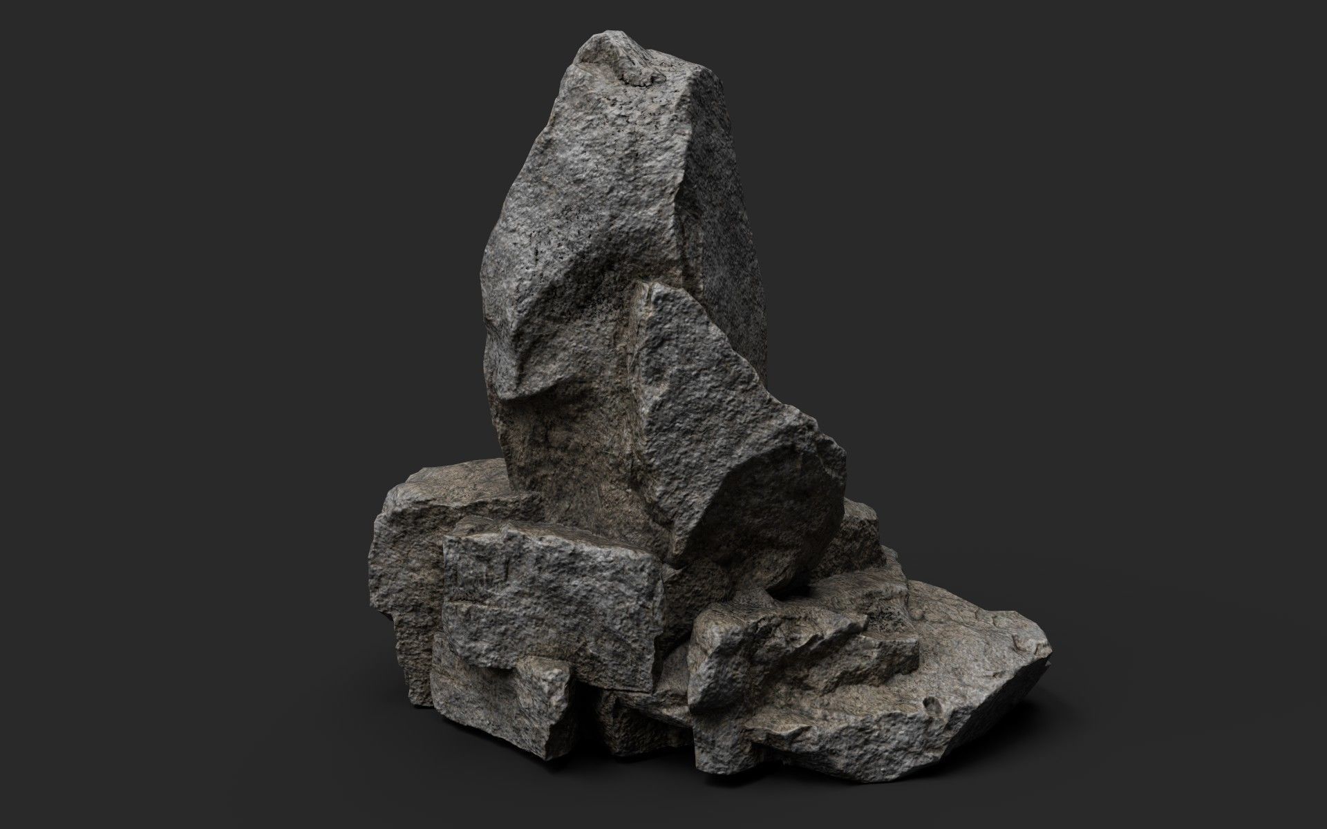 Rock 22-7 Low-poly 3D model_5
