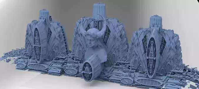 Sci-Fi City dystopia City Ruin Tech 11 