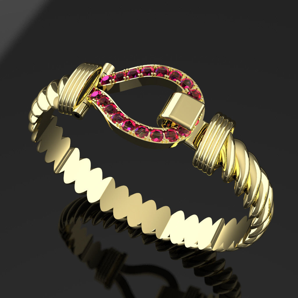 gucci bangles cz  3D print model_1