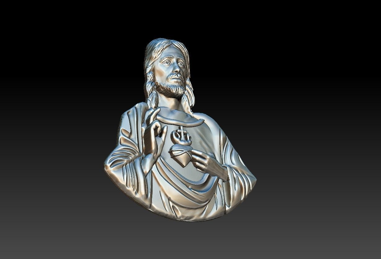 Heart of Jesus  3D print model_3