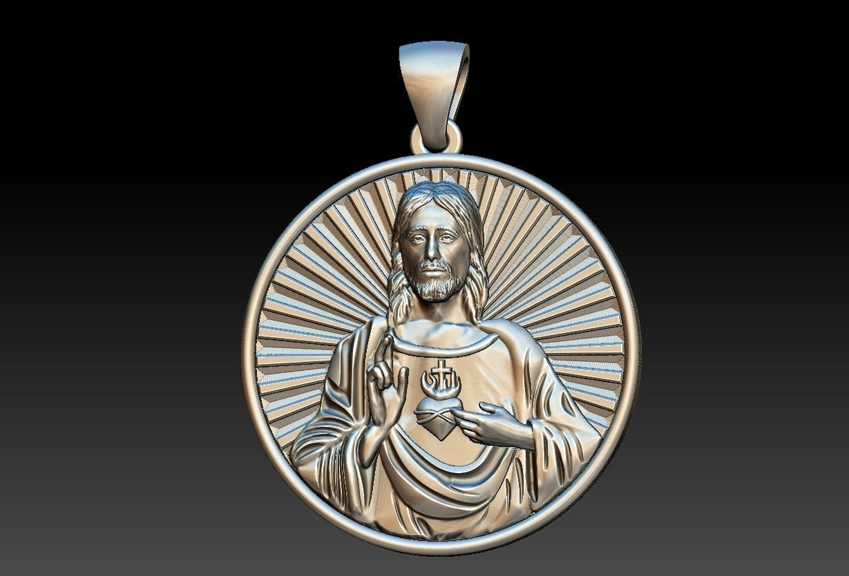 Heart of Jesus  3D print model_16