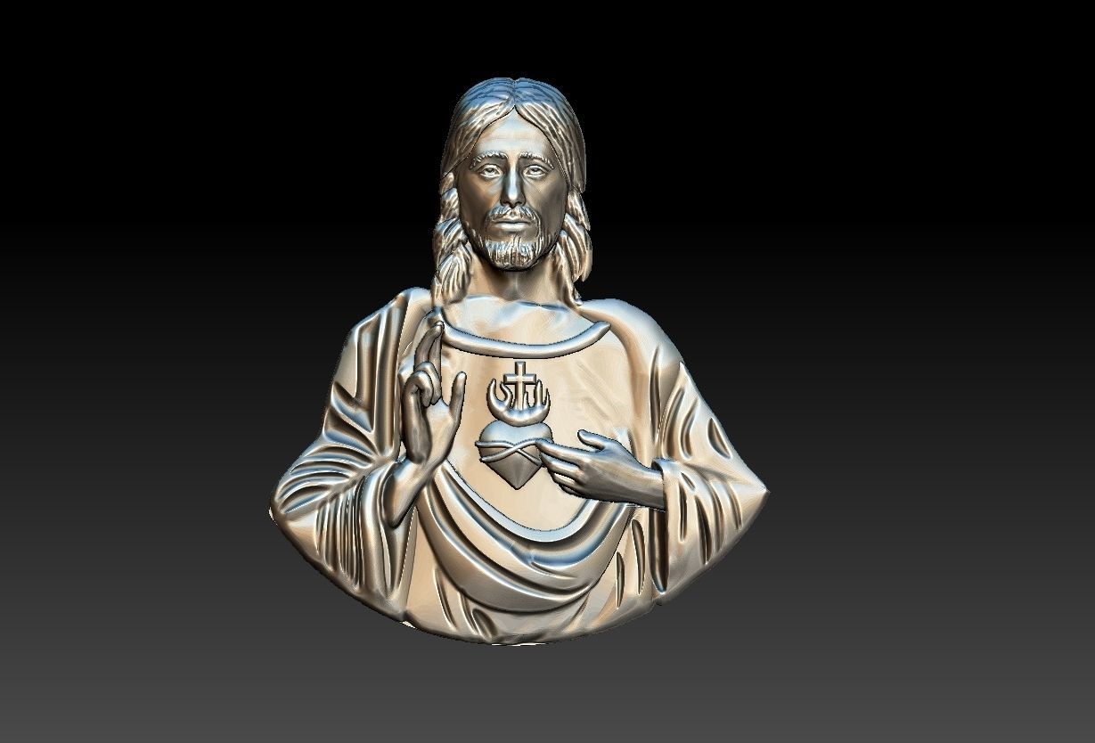 Heart of Jesus  3D print model_2
