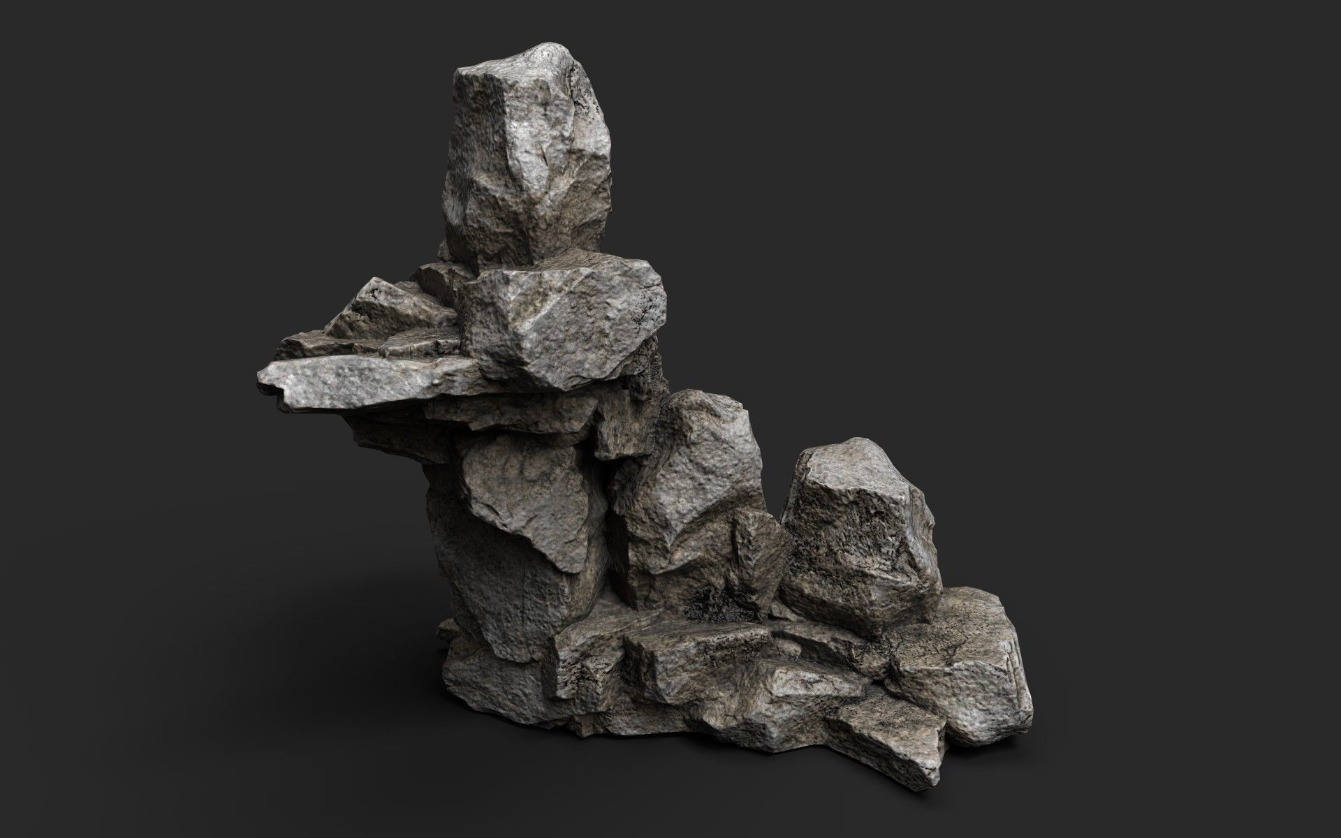 Rock 22-8 Low-poly 3D model_4