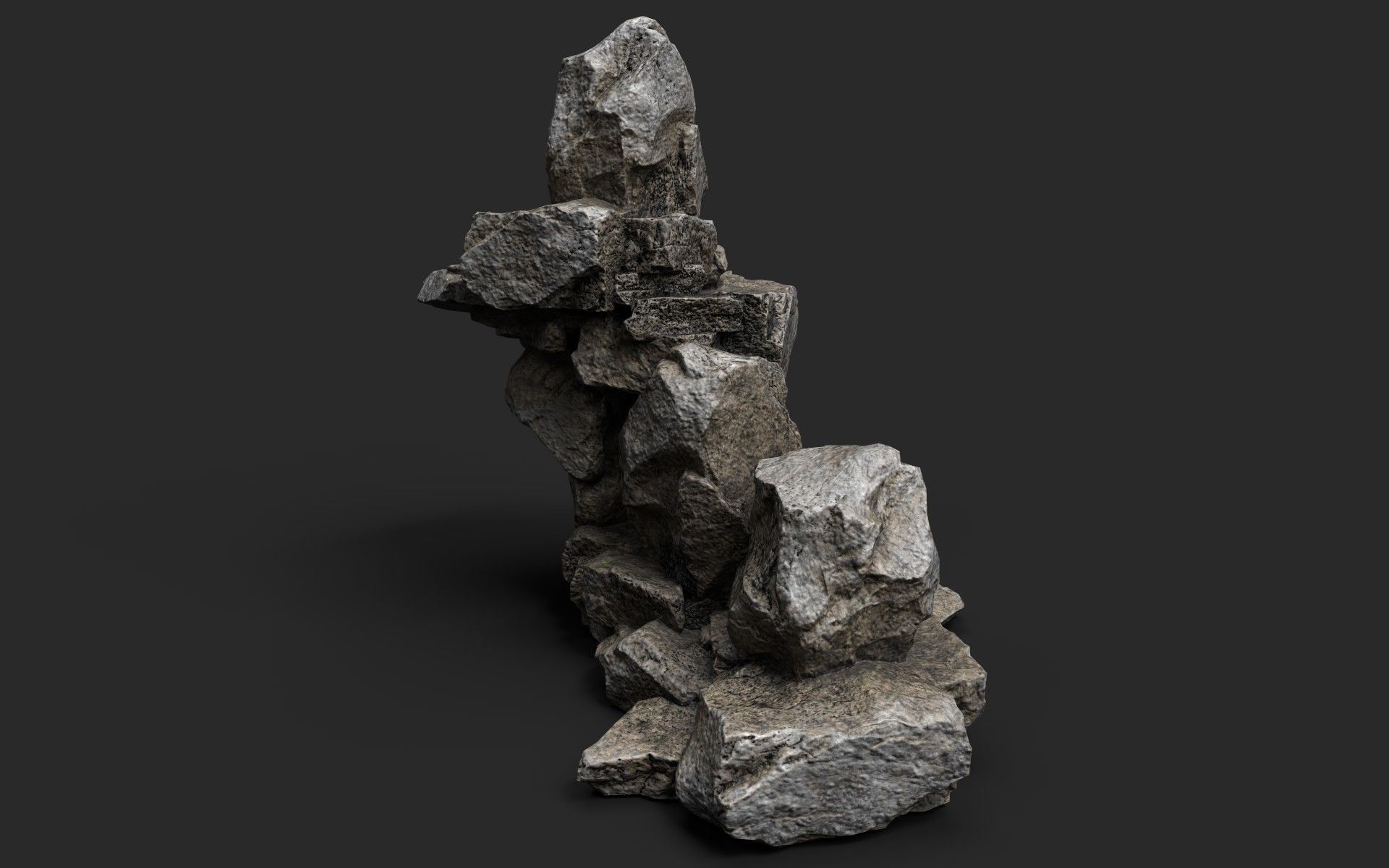 Rock 22-8 Low-poly 3D model_2
