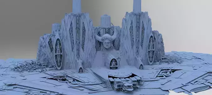 Sci-Fi City dystopia City Ruin High Tech Kit bash