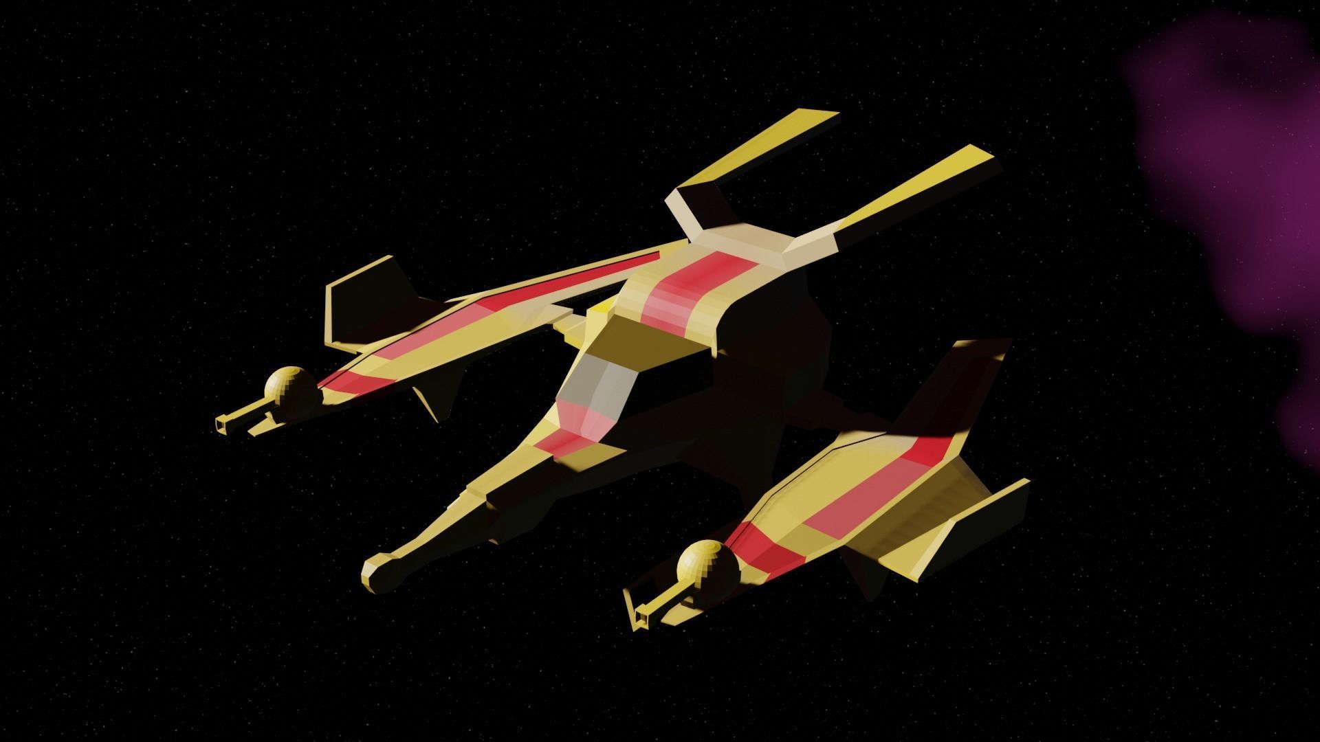 SpaceShip Fighter pack Low-poly 3D model_15