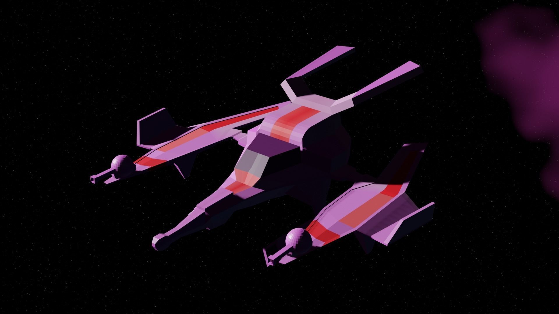 SpaceShip Fighter pack Low-poly 3D model_2