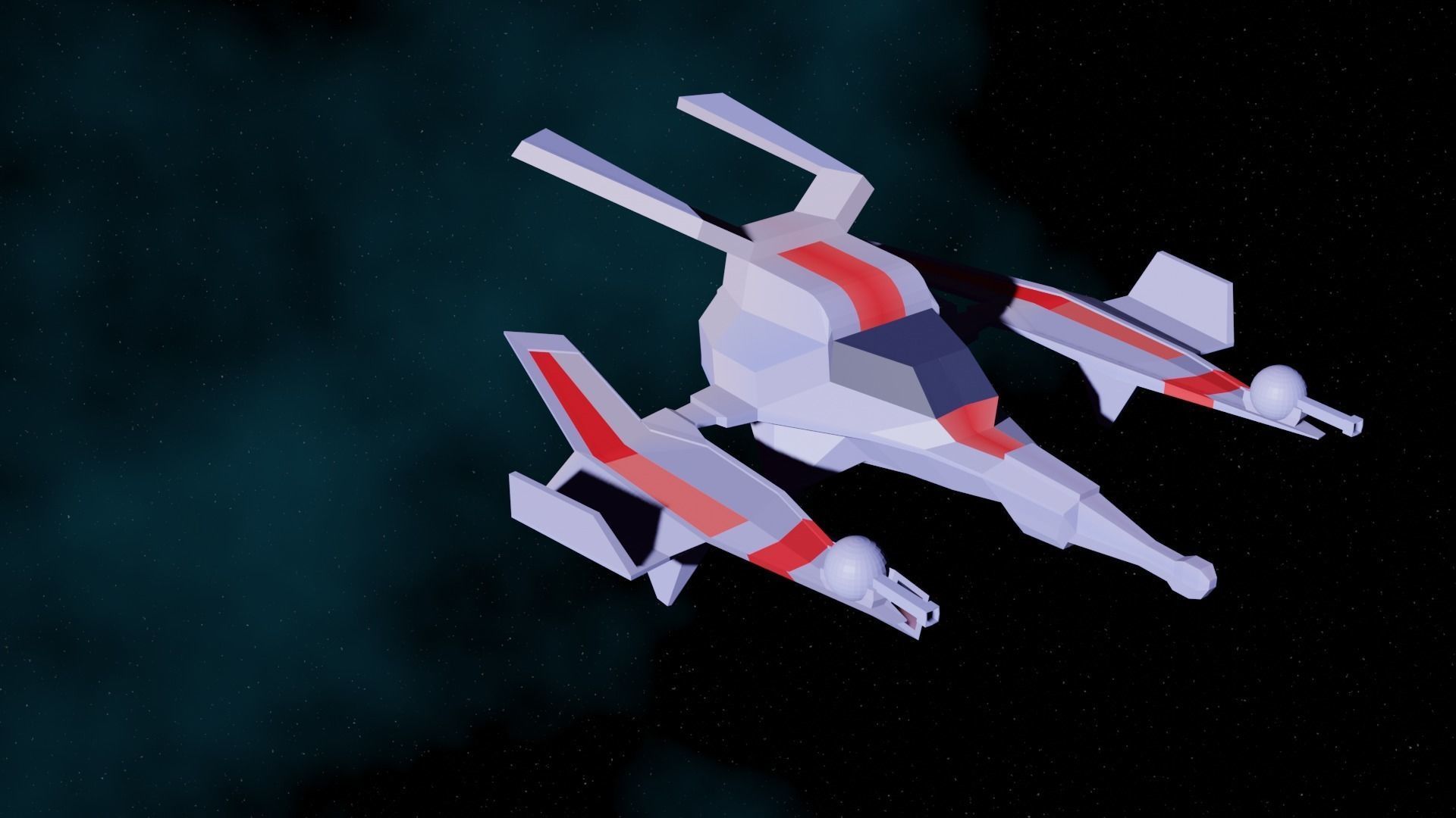 SpaceShip Fighter pack Low-poly 3D model_20