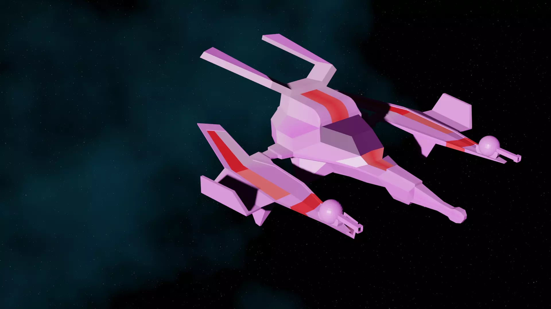SpaceShip Fighter pack Low-poly 3D model_0