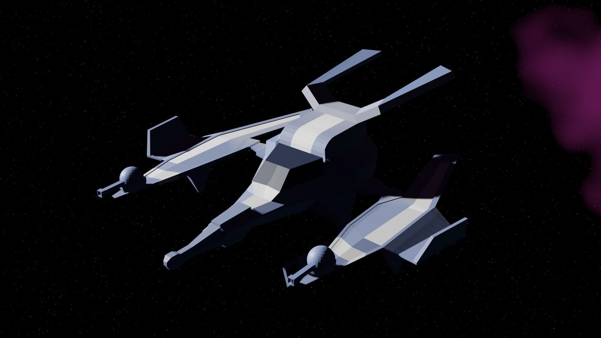 SpaceShip Fighter pack Low-poly 3D model_12