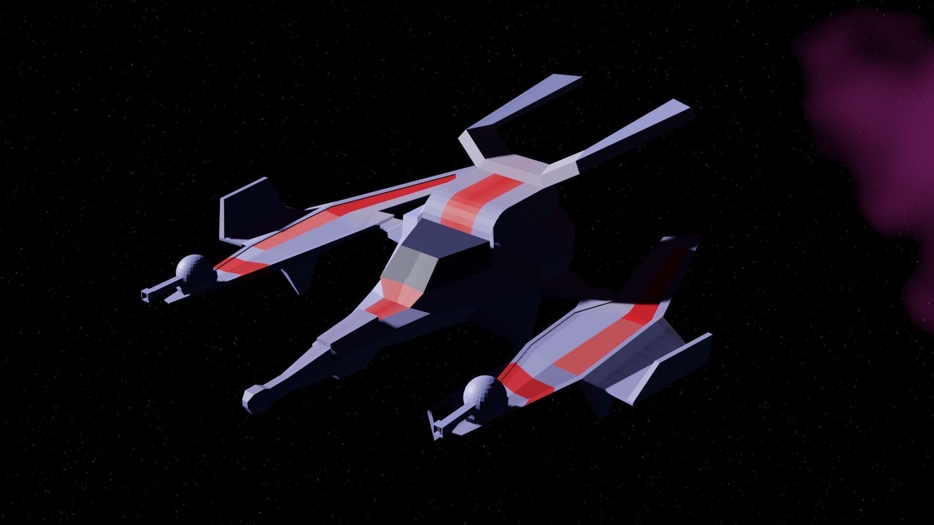 SpaceShip Fighter pack Low-poly 3D model_18