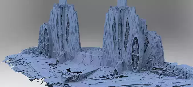 Sci-Fi City dystopia City Ruin High Tech Kit bash 2