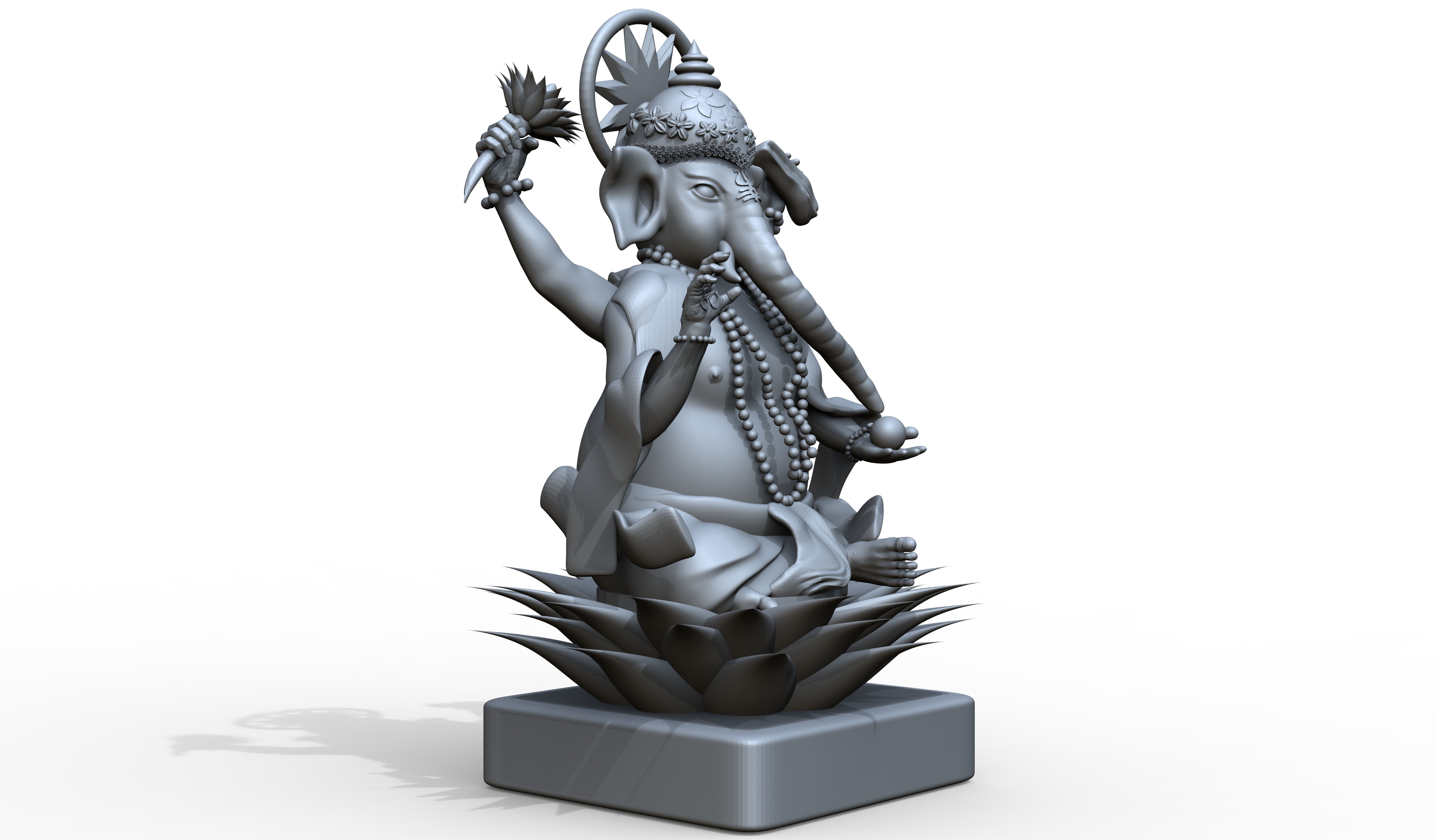 Ganesh 3D model ganesha statue 3D print model_2