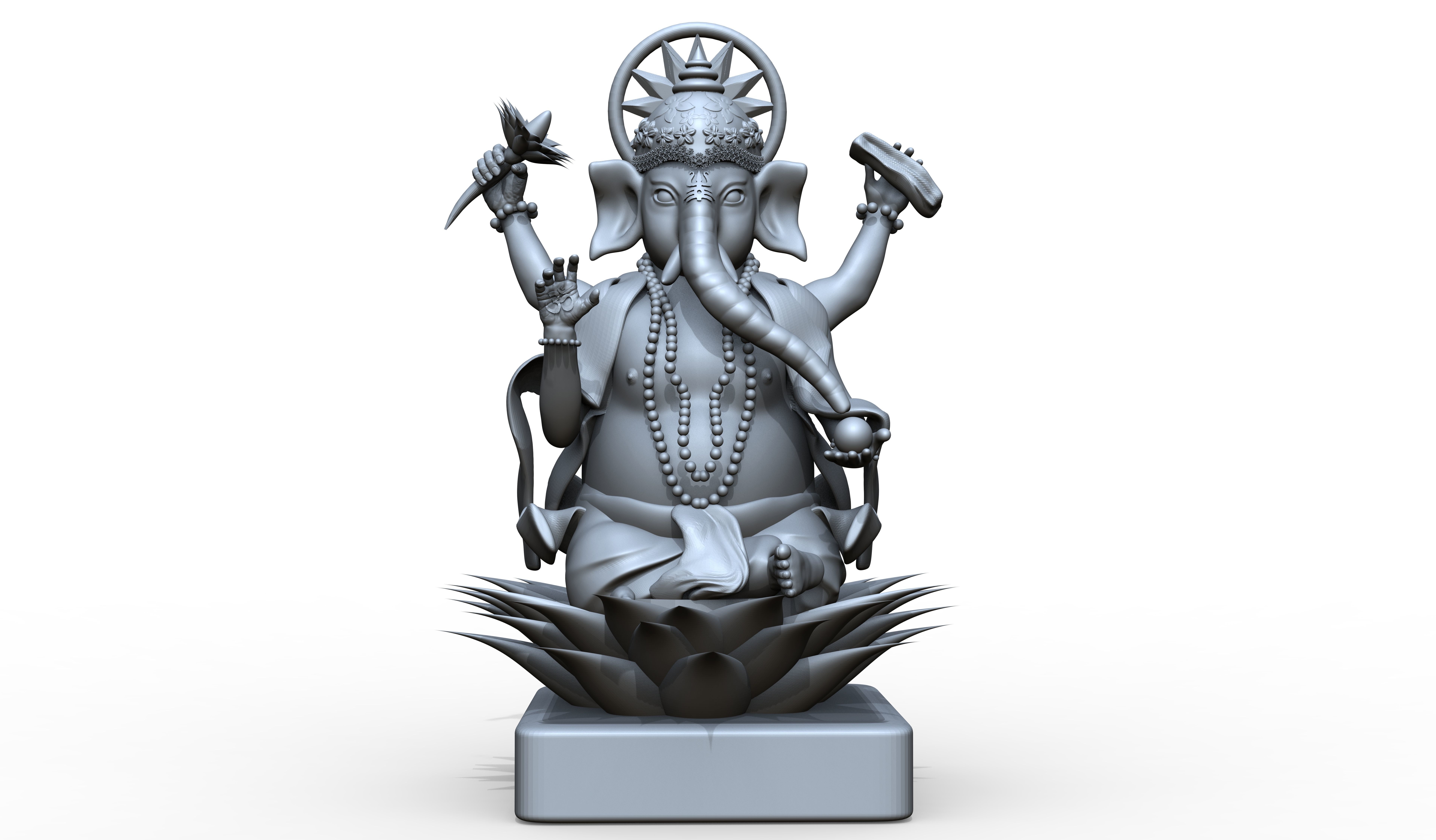 Ganesh 3D model ganesha statue 3D print model_1