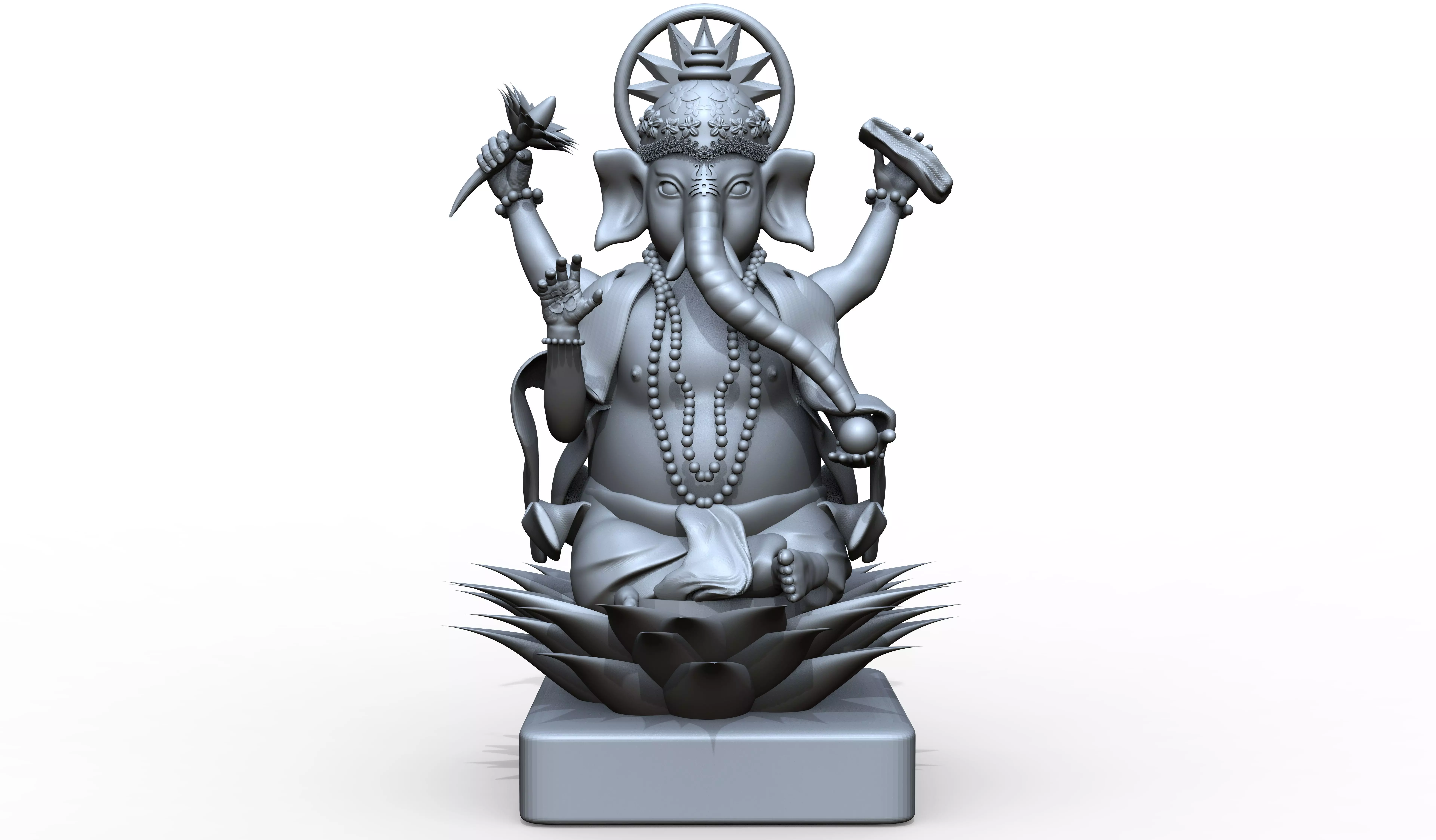 Ganesh 3D model ganesha statue 3D print model_0