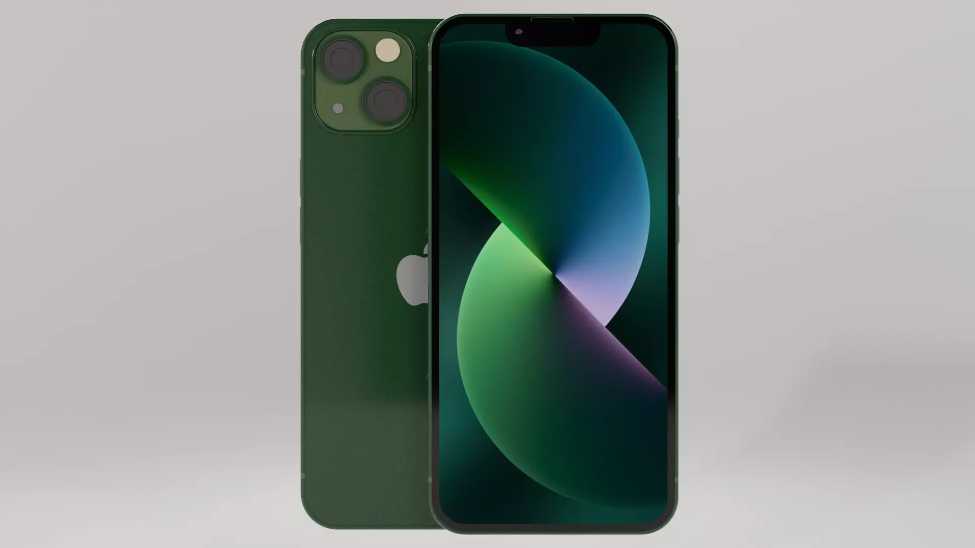 Green iPhone 13 3D model