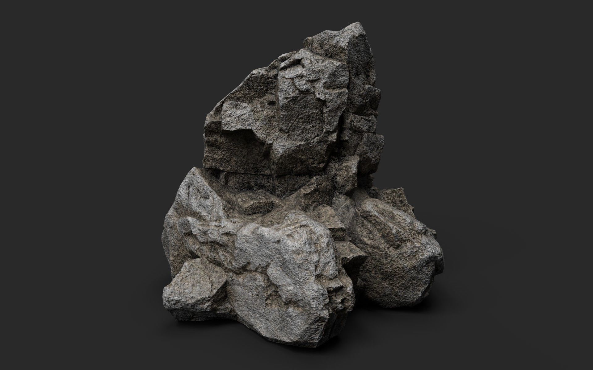 Rock 22-10 Low-poly 3D model_2