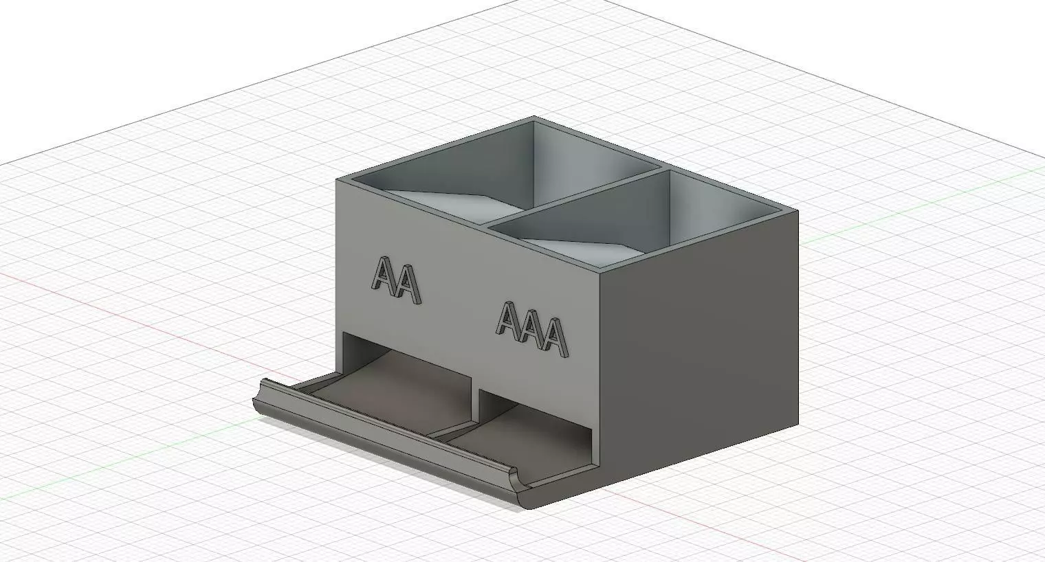 Battery holder AA and AAA 3D print model_0