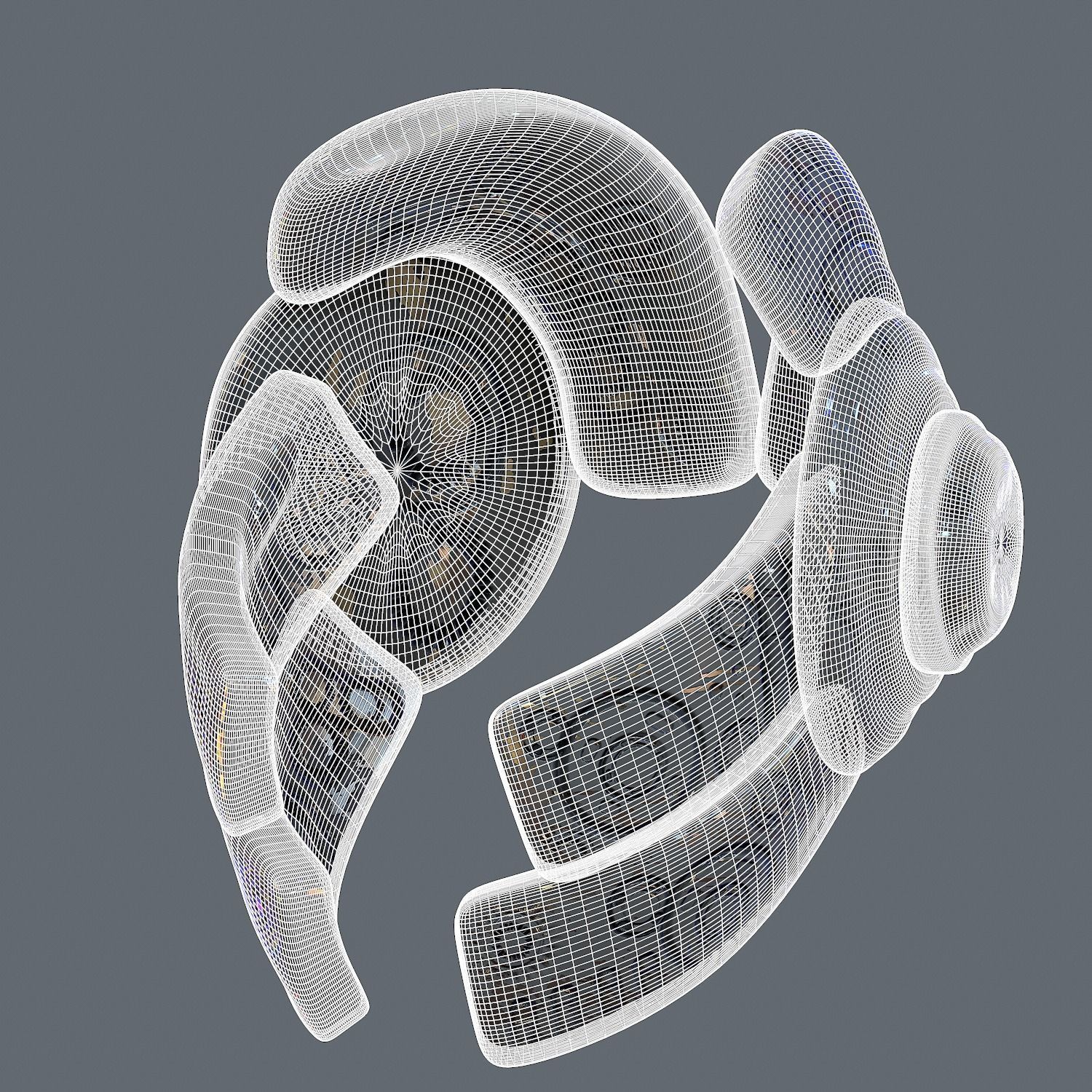 Gas mask helmet 3d model scifi Low-poly Low-poly Low-poly 3D model_9