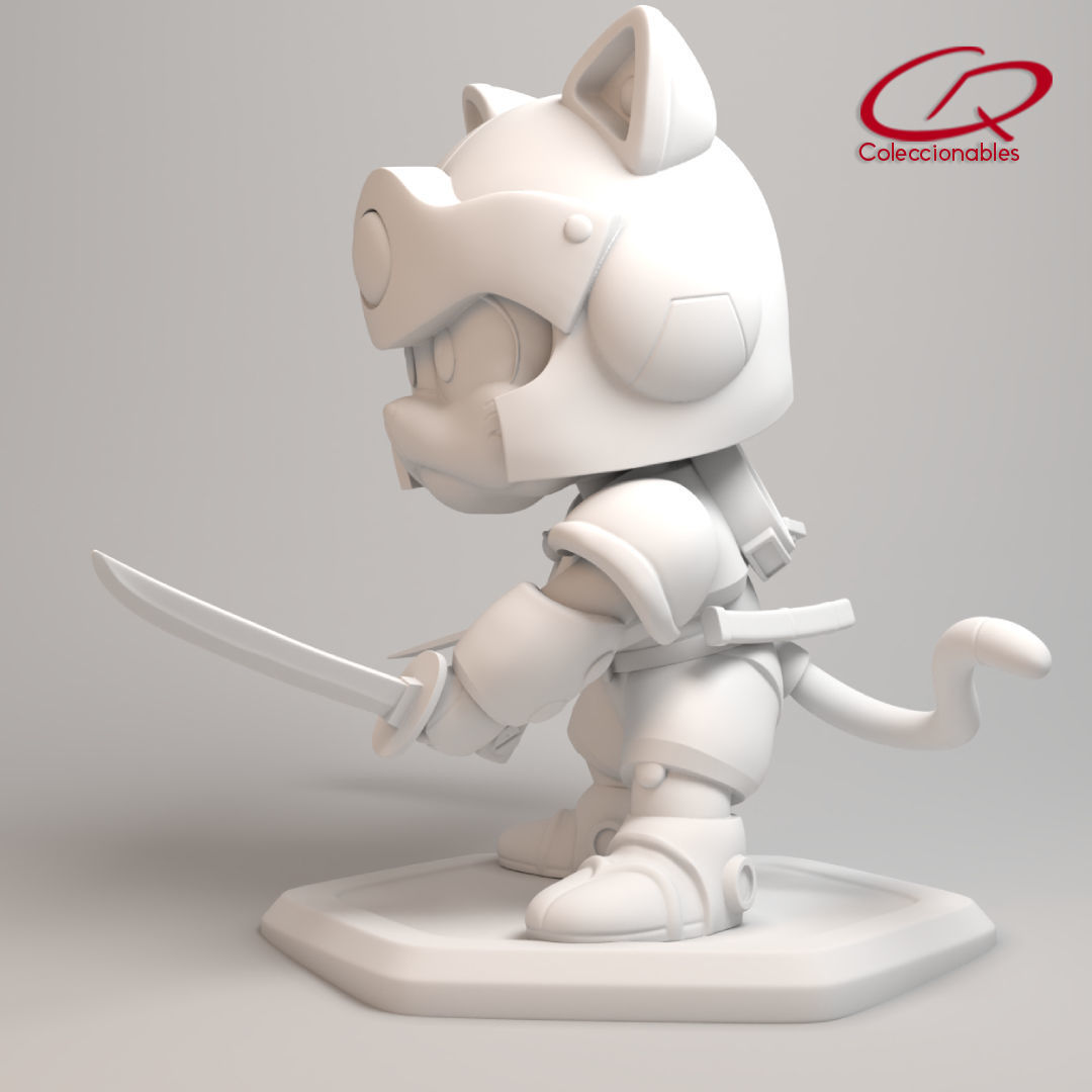 Anime Series - Samurai Pizza Cats - Speedy 3D print model_17