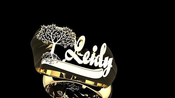 Ring name Leidy Tree 3D print model