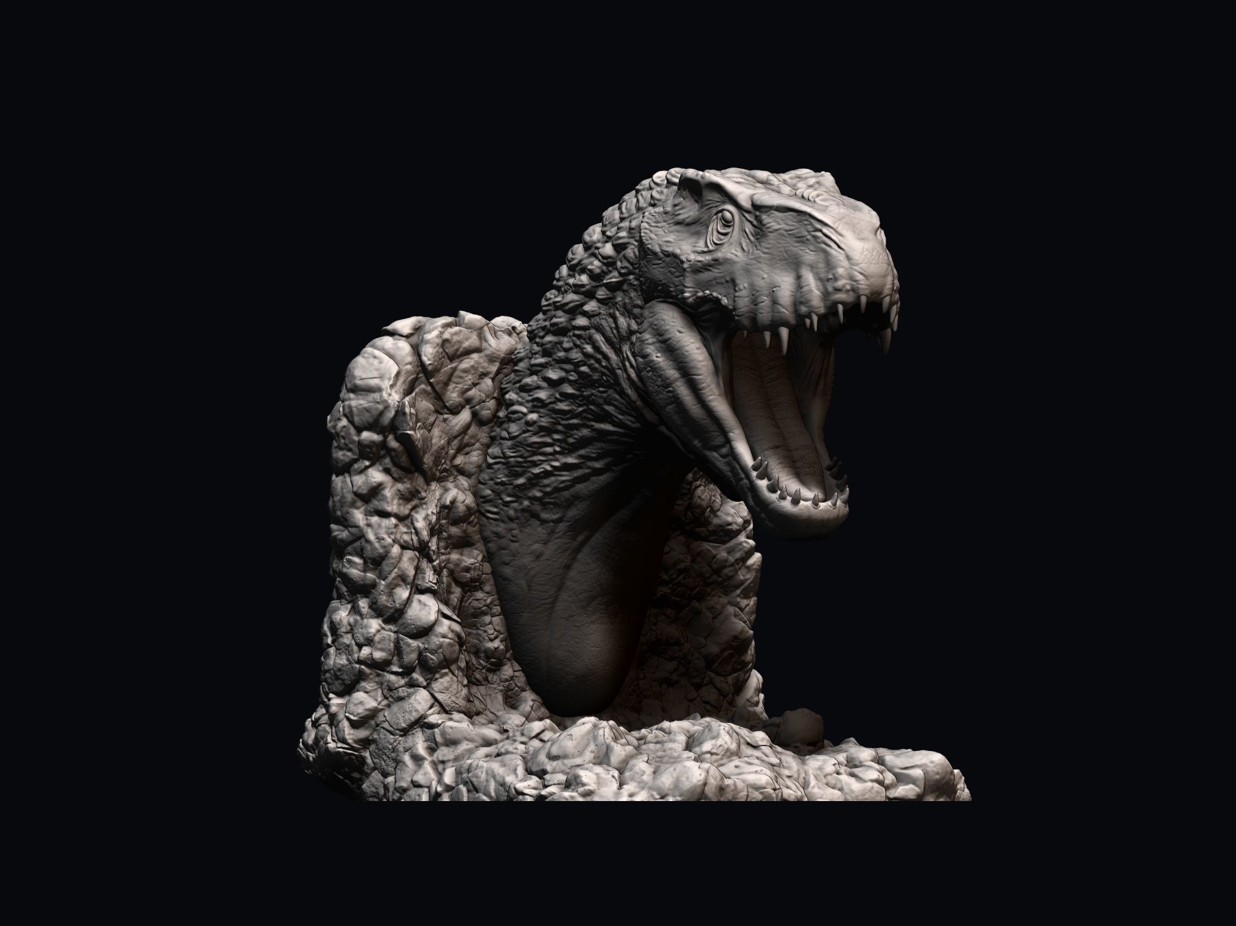 T REX Head - STL 3D print model_1