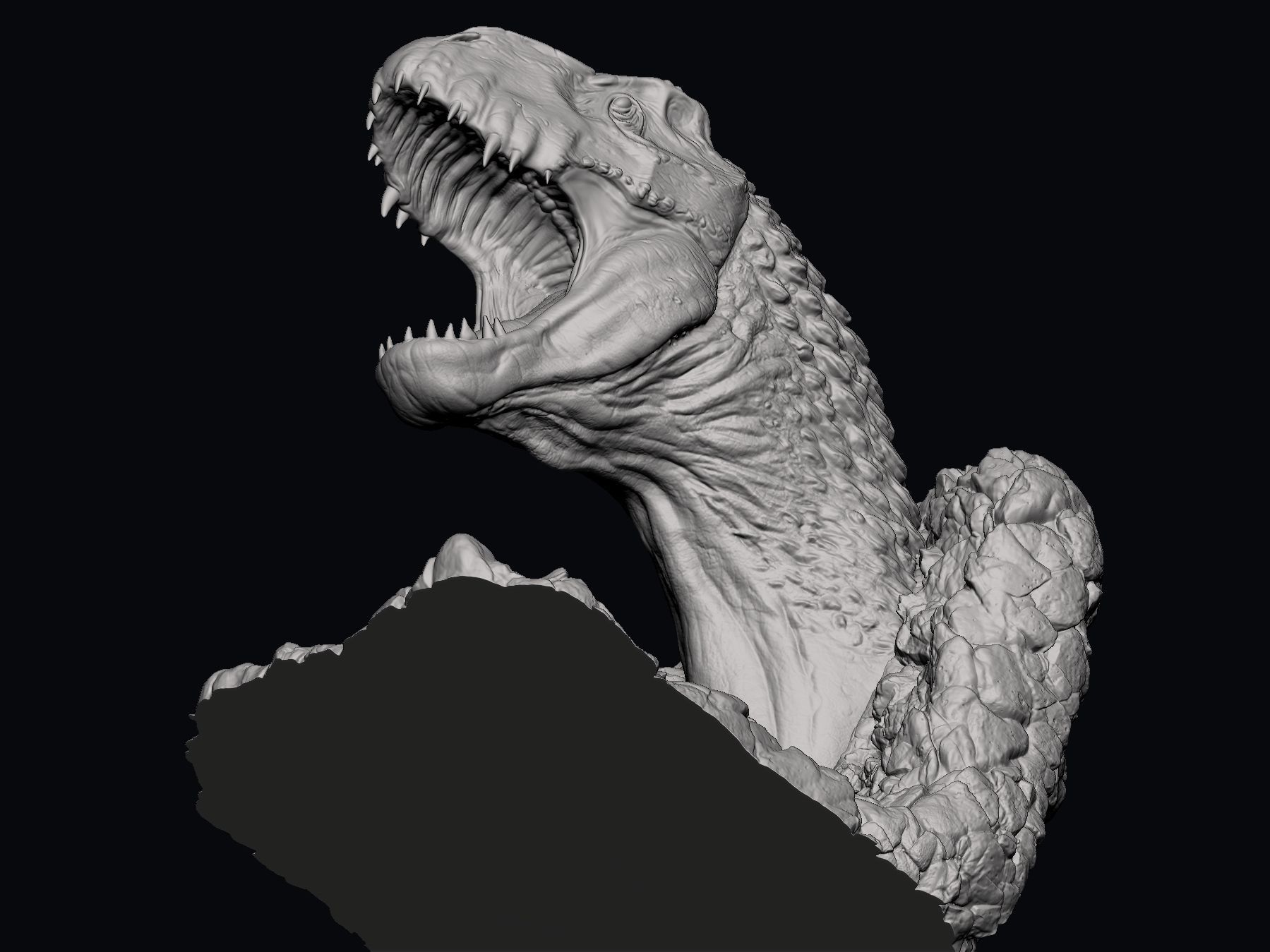 T REX Head - STL 3D print model_6