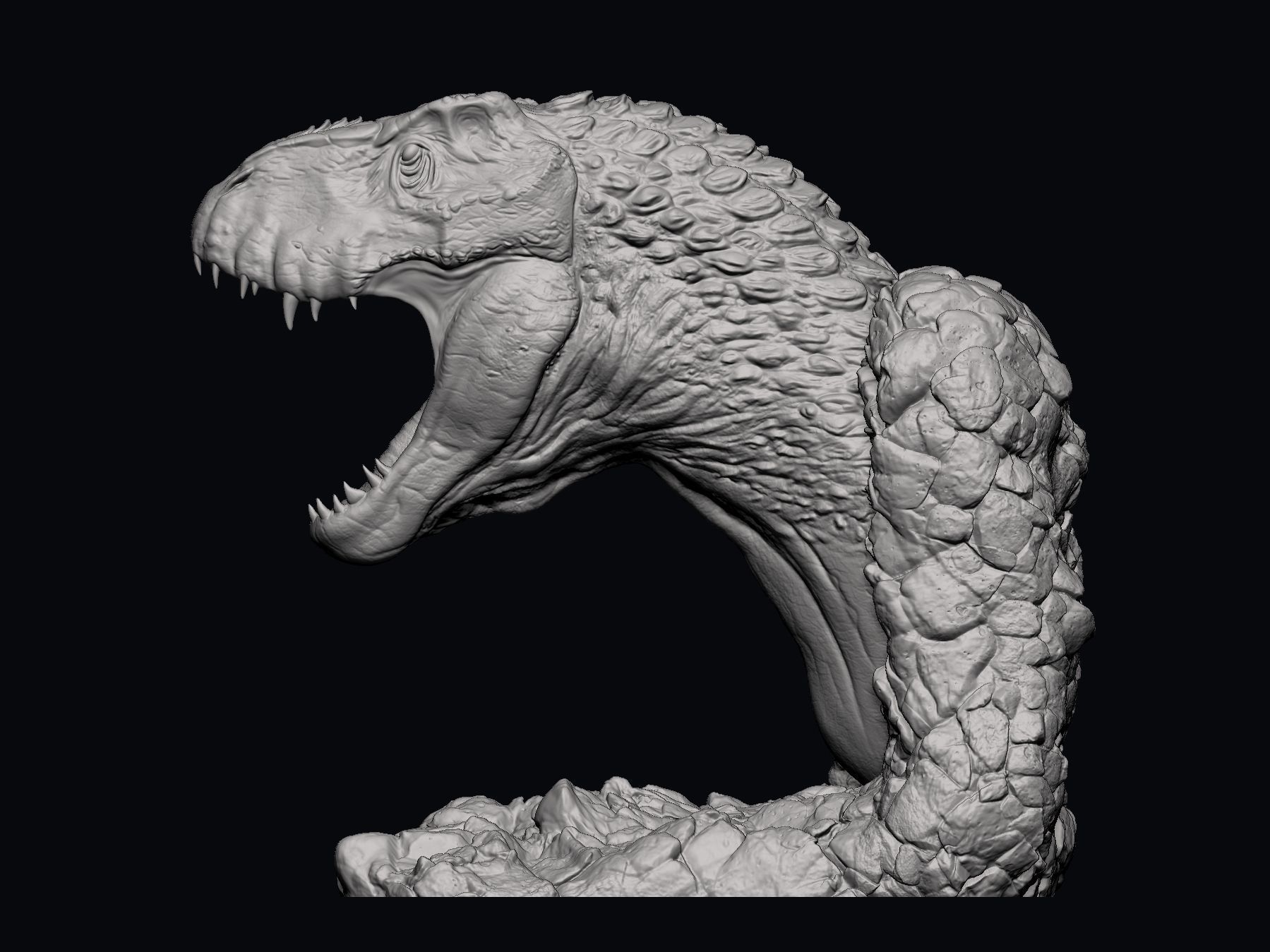 T REX Head - STL 3D print model_5