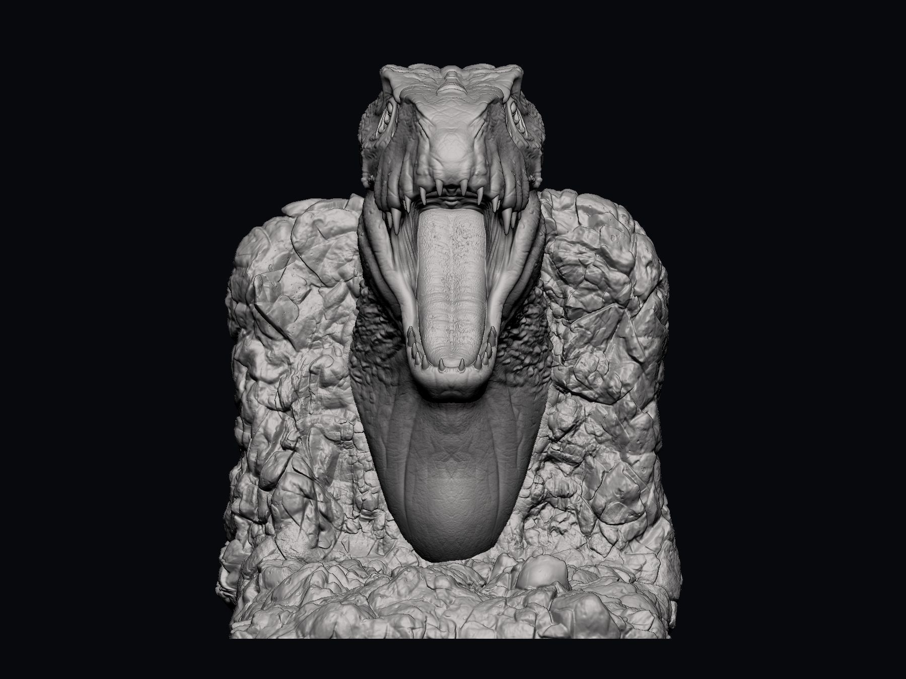 T REX Head - STL 3D print model_2