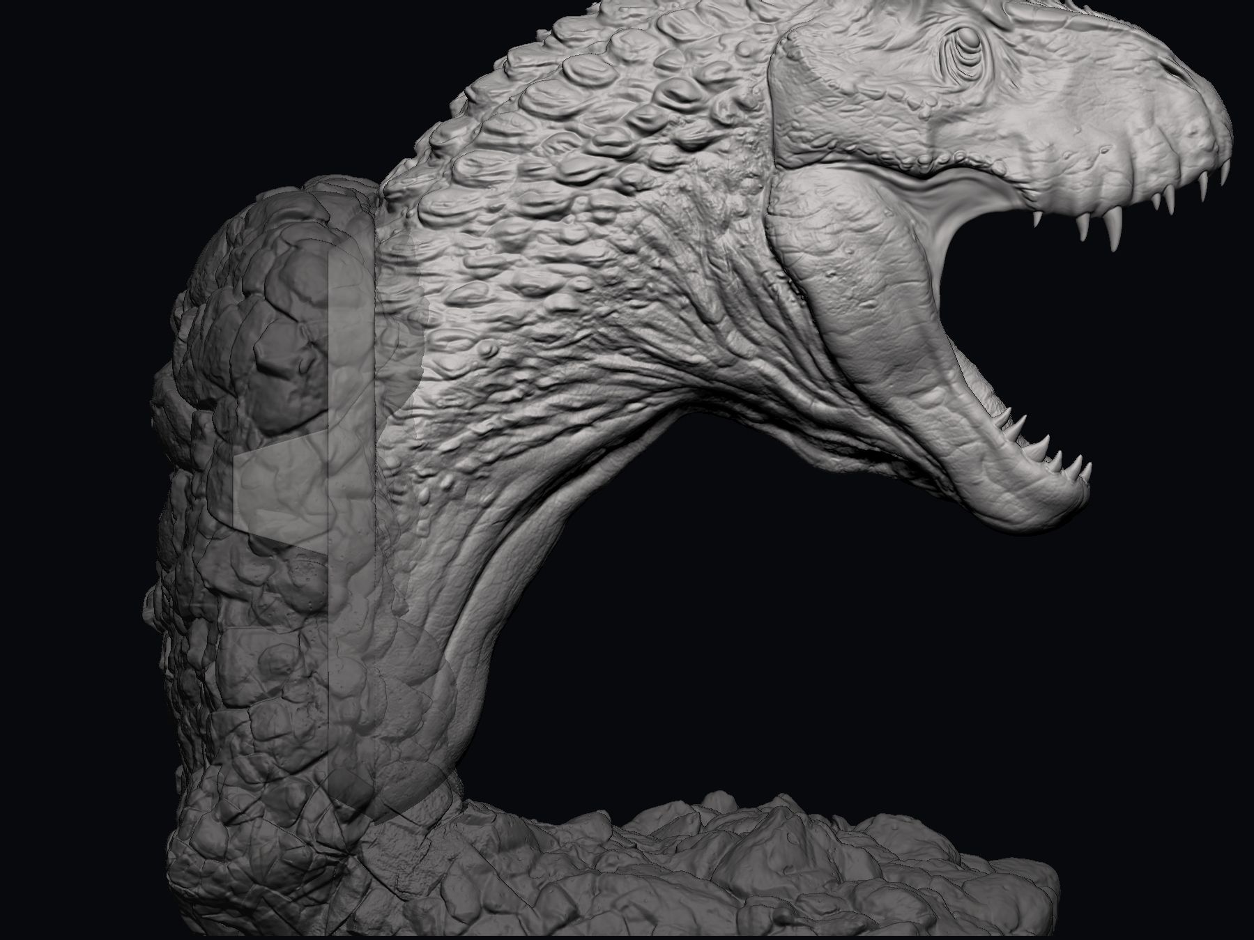 T REX Head - STL 3D print model_11