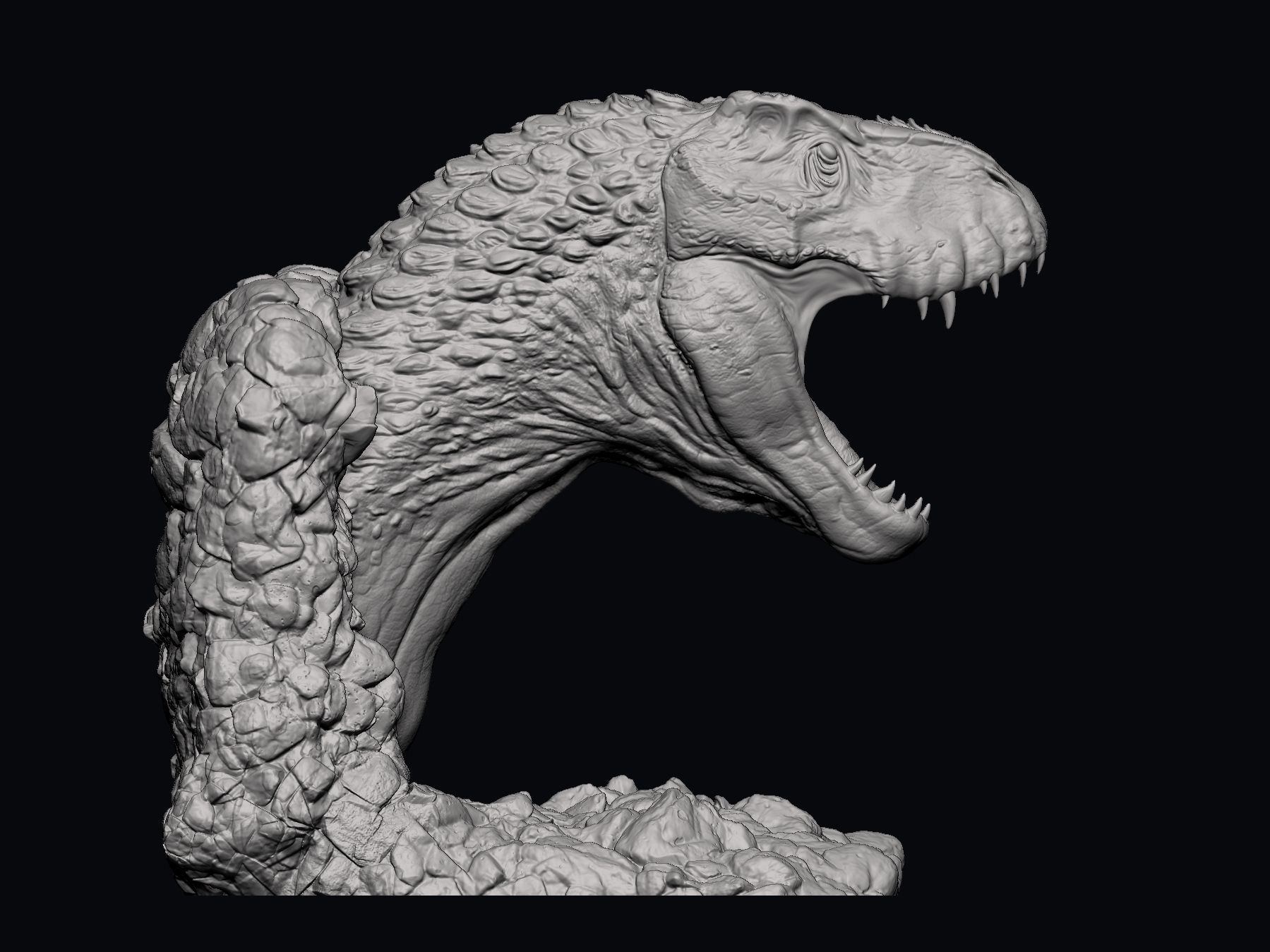 T REX Head - STL 3D print model_3