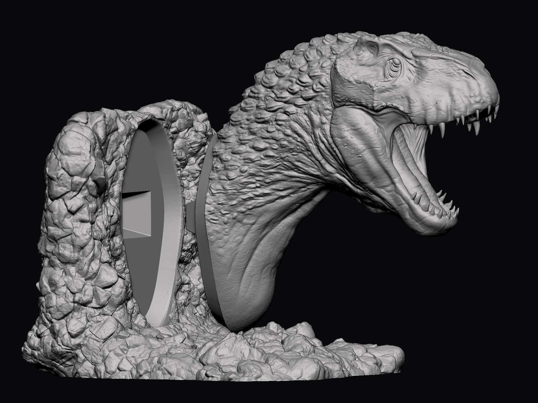 T REX Head - STL 3D print model_13