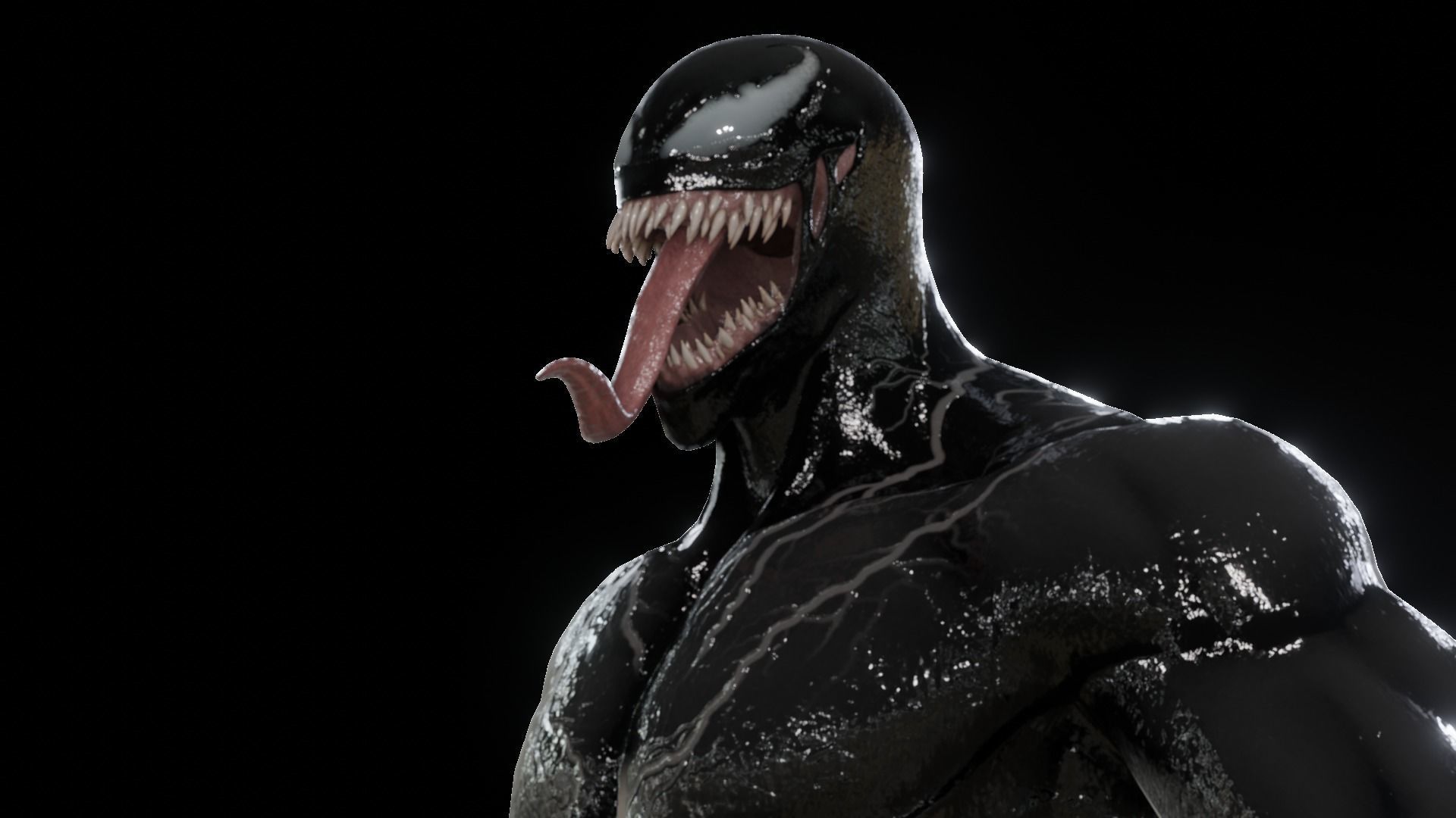 VENOM RIG BLENDER Free low-poly 3D model_1