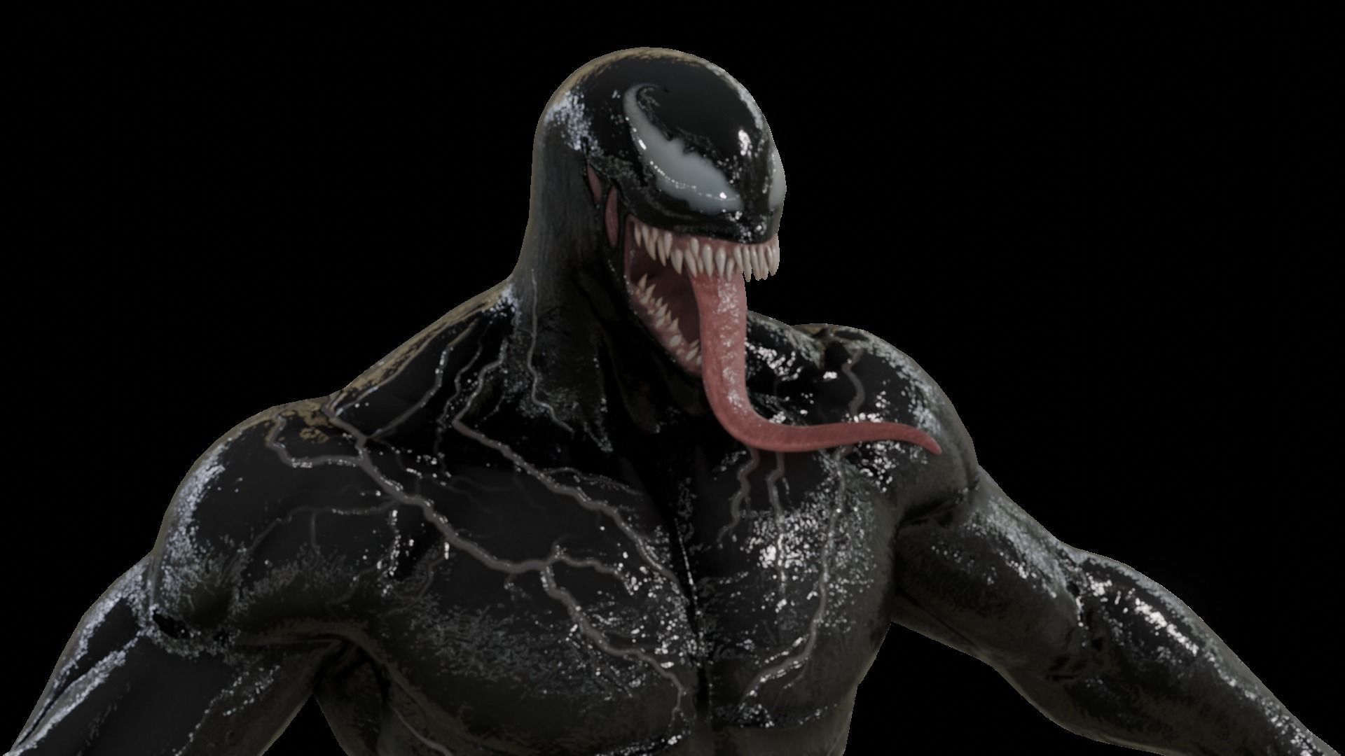 VENOM RIG BLENDER Free low-poly 3D model_2