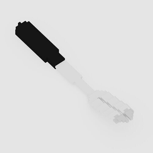 Voxel Lunch Food 17 Items Low-poly 3D model
