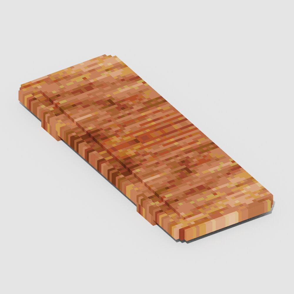 Voxel Lunch Food 17 Items Low-poly 3D model_11