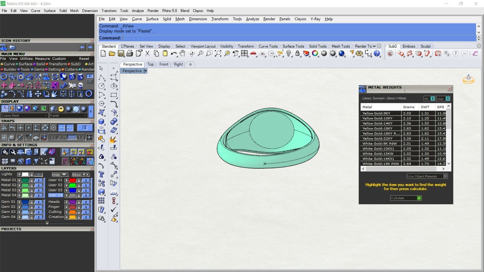 Golden ring 3D print model_11