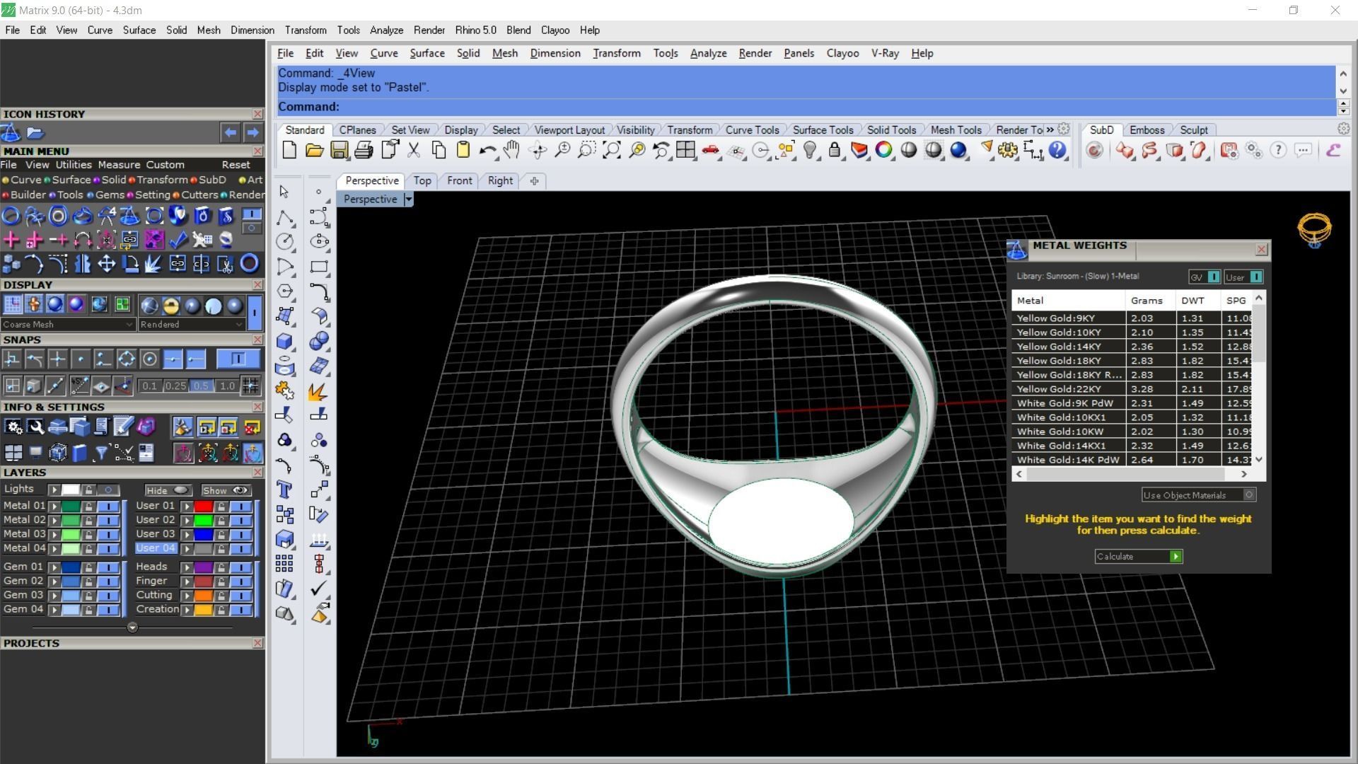 Golden ring 3D print model_8