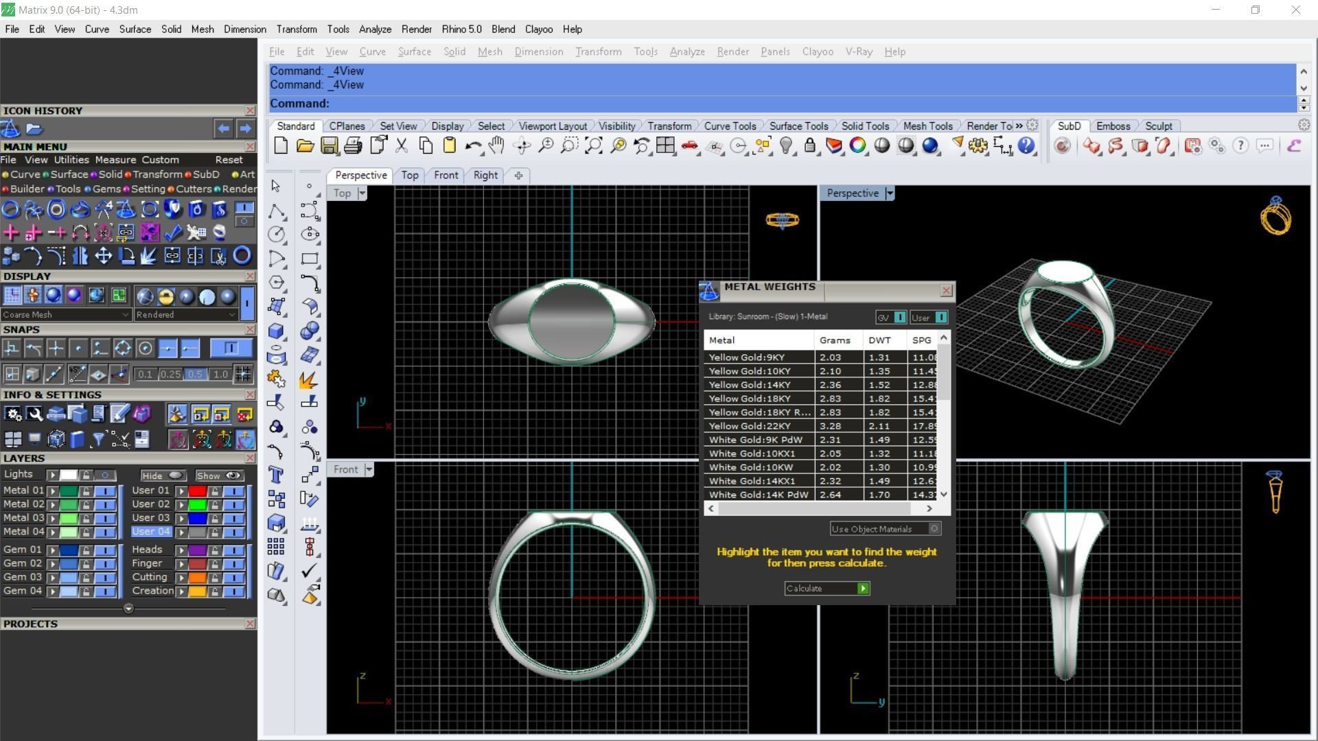 Golden ring 3D print model_6