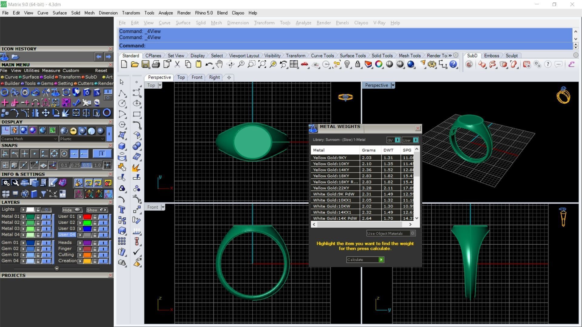Golden ring 3D print model_7